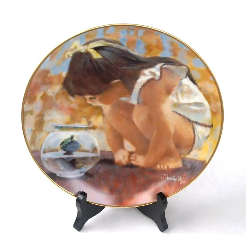 Thornton Utz Decorative Plate Turtle Talk Portrait